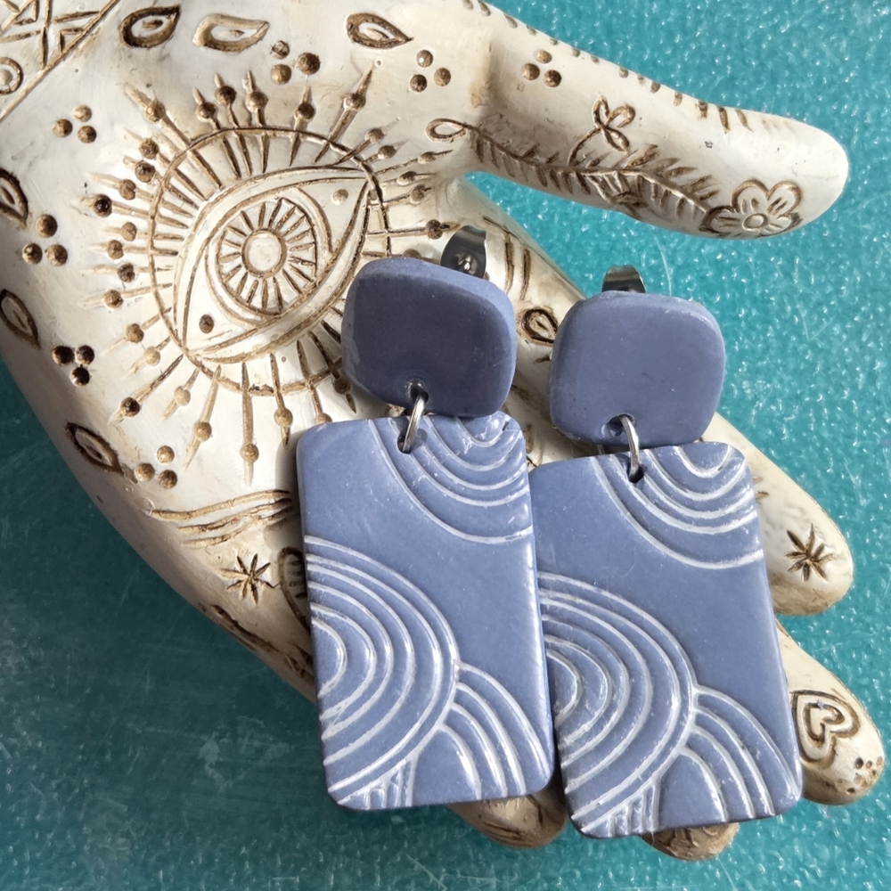 Modern Dangle Earrings, Minimalist Earrings, Artisan Made